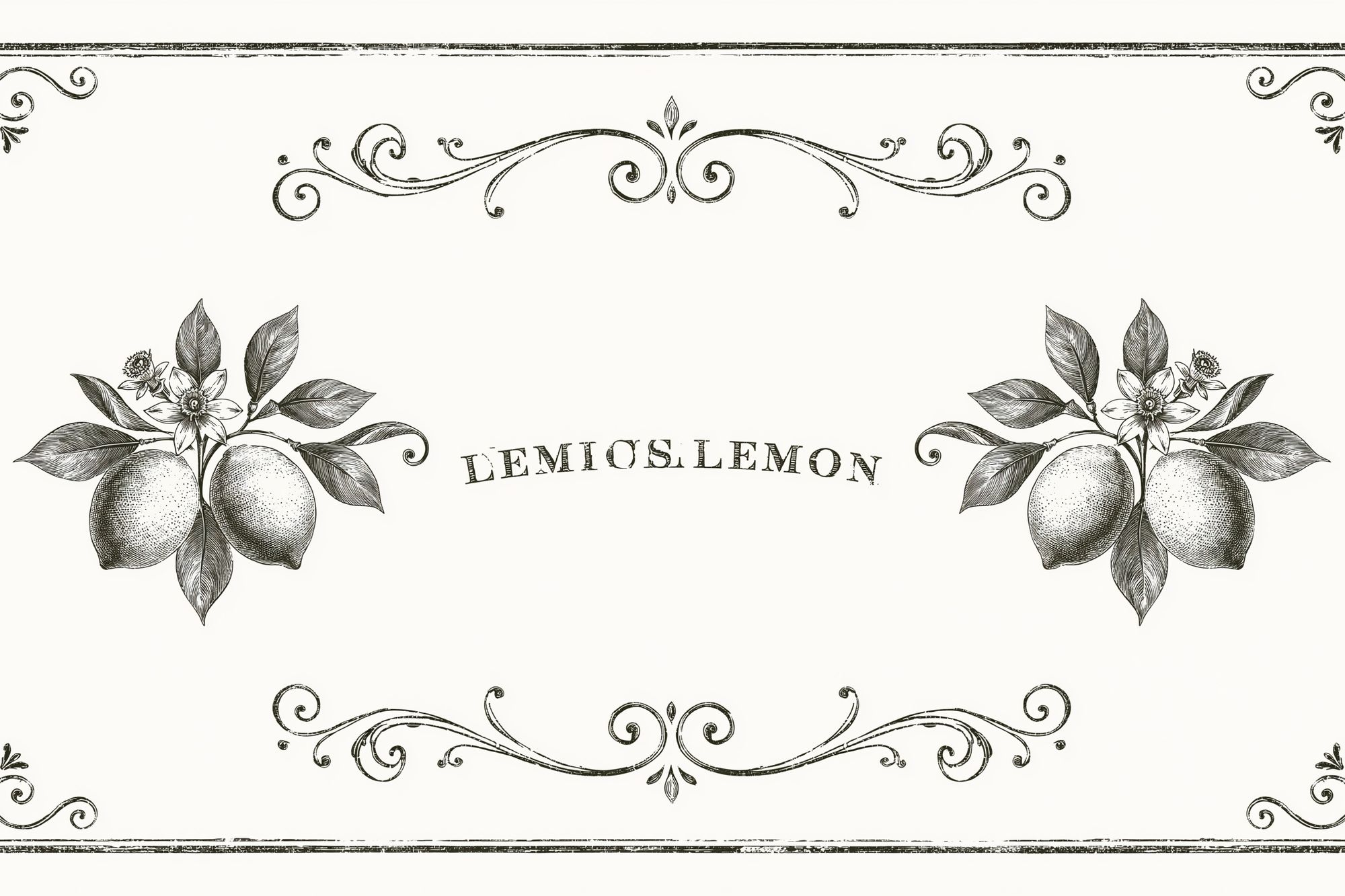 Lemons Vintage Botanical Poster. poster — botanical art
