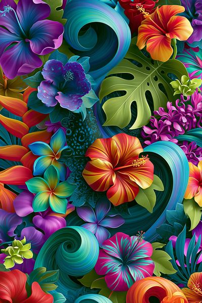 Tropical Hibiscus Bloom Poster. poster