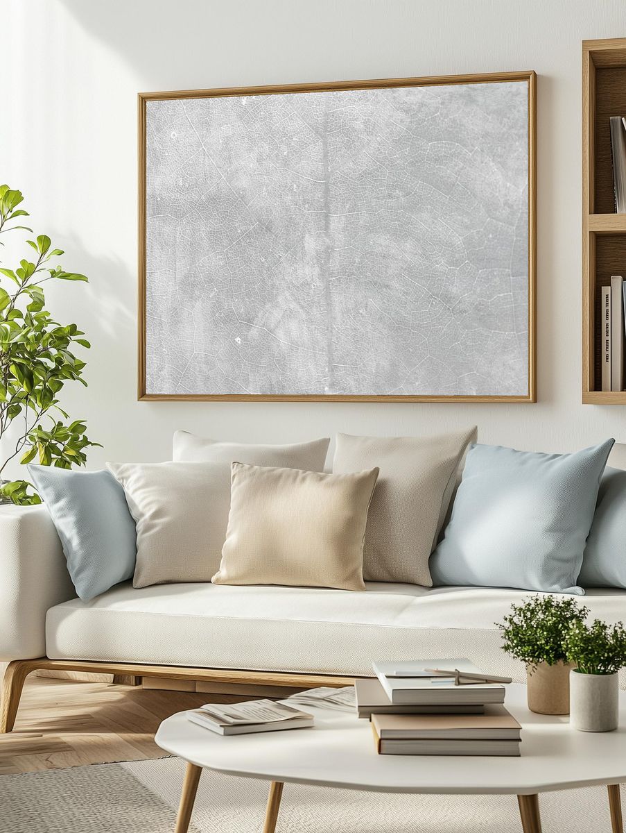 Gray star gooseberry leaf textured. — room view 2