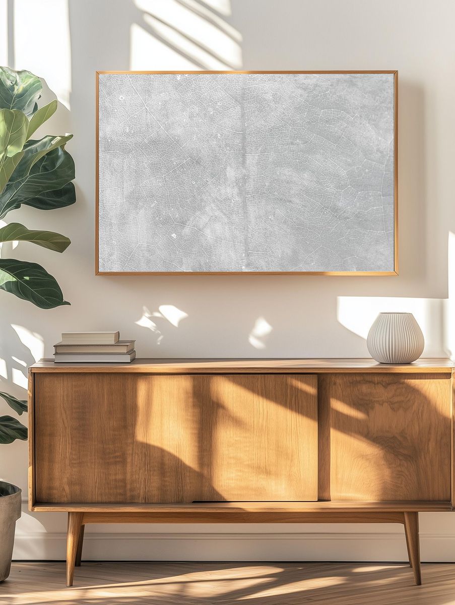 Gray star gooseberry leaf textured. — room view 3
