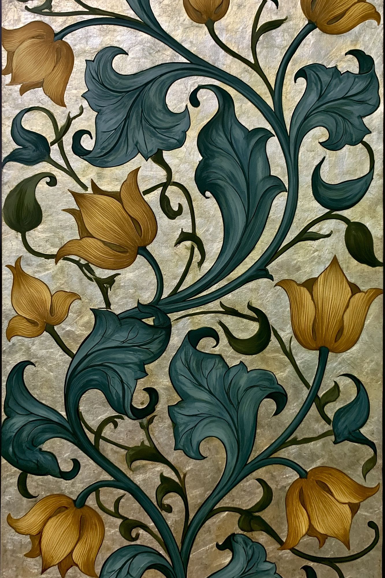 Art Nouveau Floral Vine Poster. poster detail