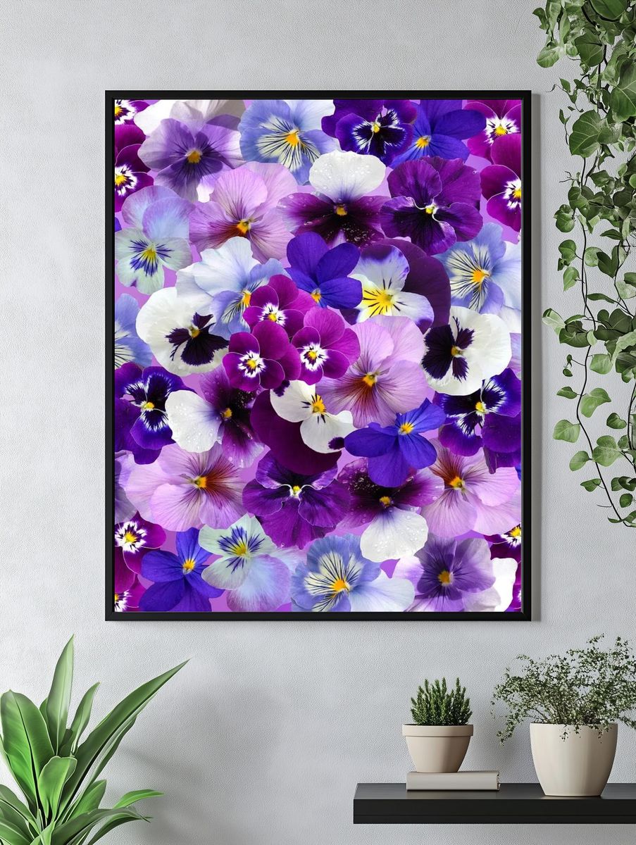 Free purple flower image, public. — room view 4