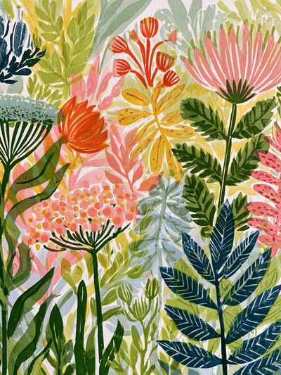 Tropical Botanical Garden Print. poster