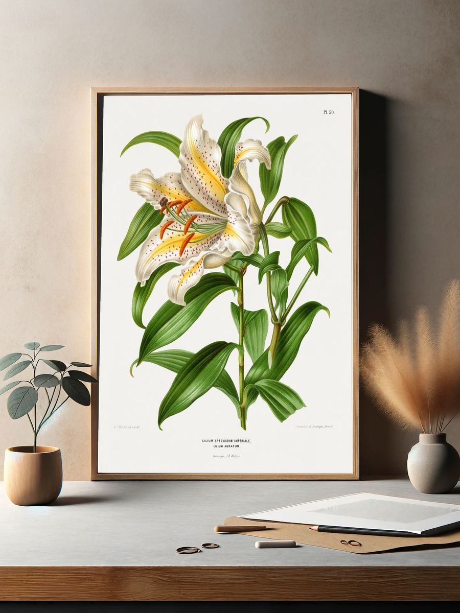 Lilium Speciosum Imperiale, Lilium Auratum. — room view 2