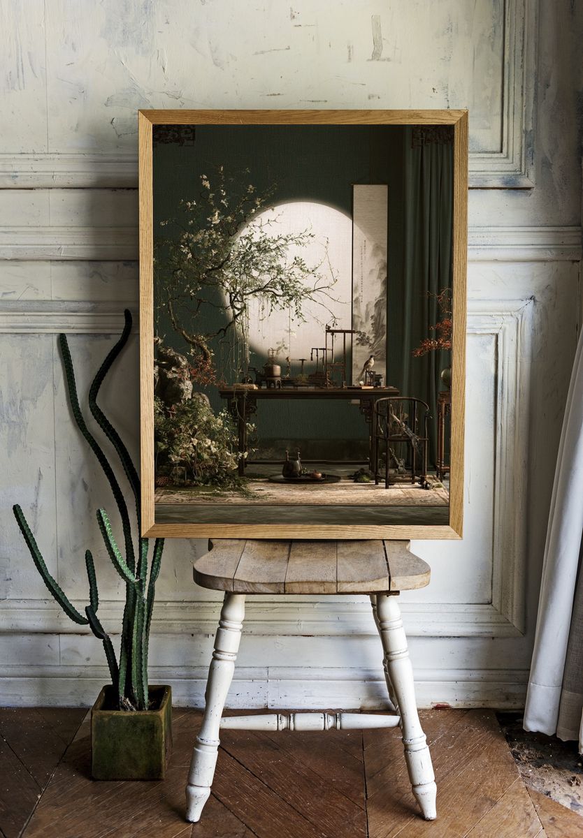 Zen Botanical Interior Print. — room view 1