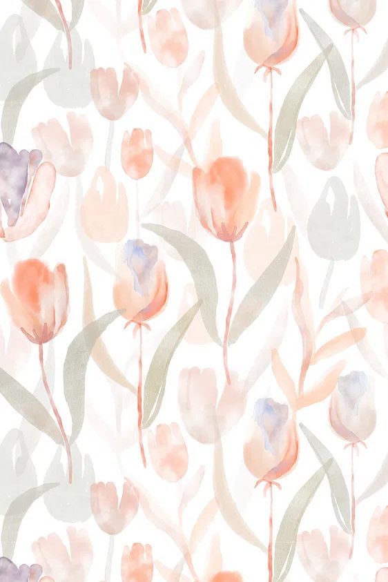 Flower mobile wallpaper, floral beige. poster detail