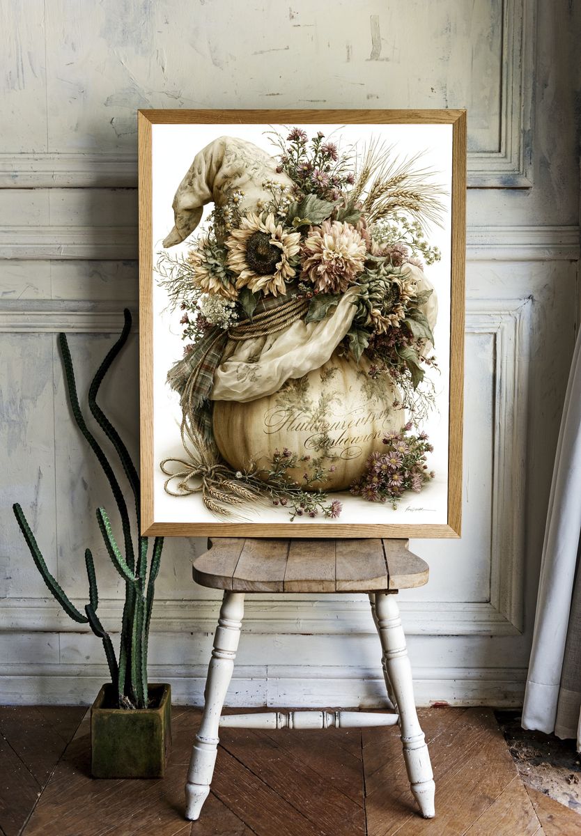 Autumn Harvest Still Life Print. room preview