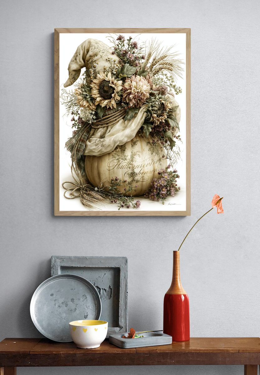 Autumn Harvest Still Life Print. — room view 3