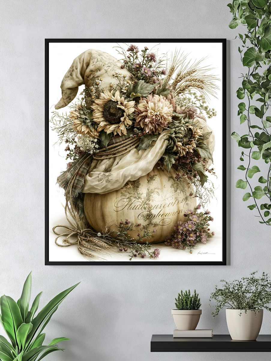 Autumn Harvest Still Life Print. — room view 4