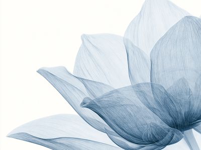 Blue Petal Abstract Print.