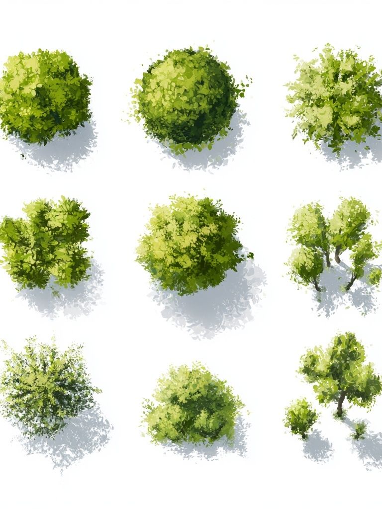 Green Tree Canopy Illustration Poster. poster — botanical art