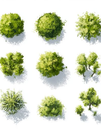 Green Tree Canopy Illustration Poster.