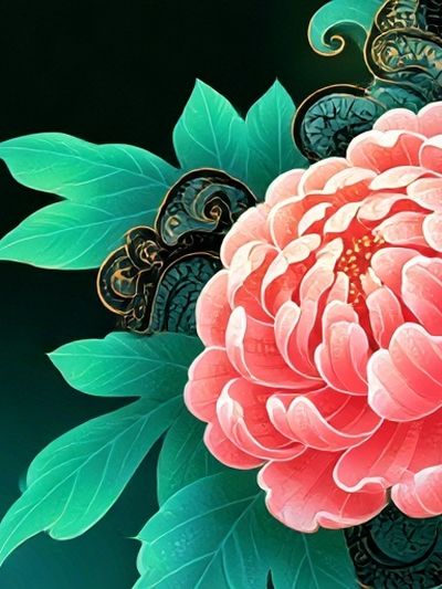 Pink Peony Botanical Print. poster
