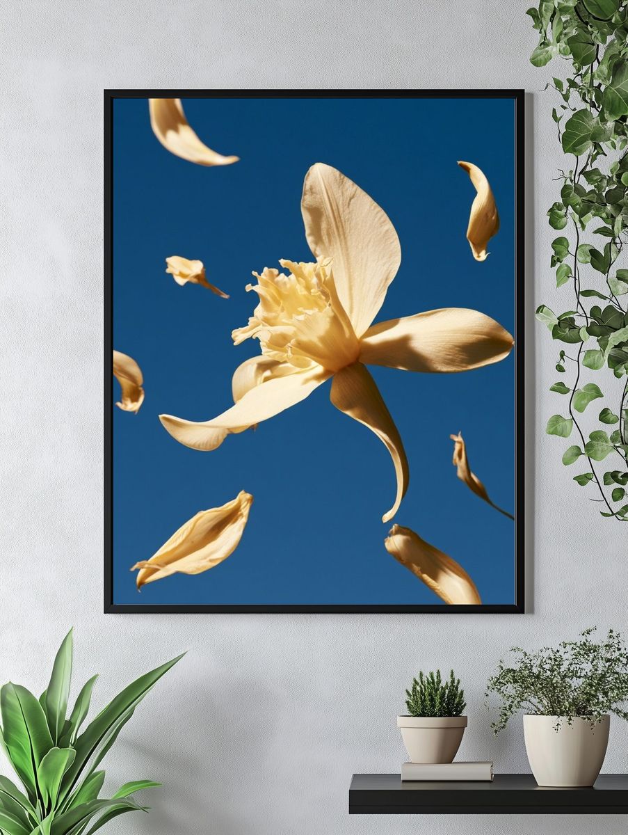 Floating Flower Petals Botanical Print. — room view 4