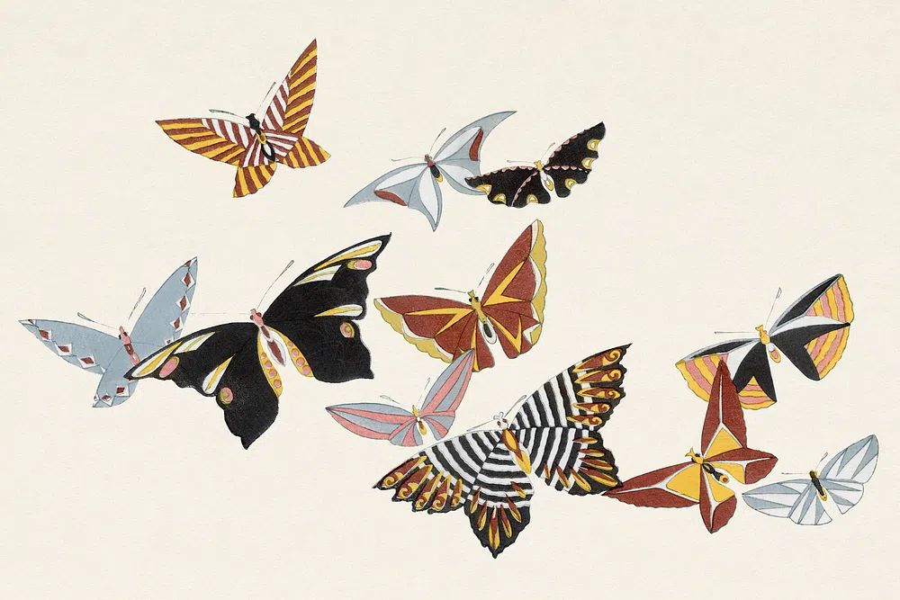 All Kinds Butterflies, Vol.1 (1908). poster — botanical art