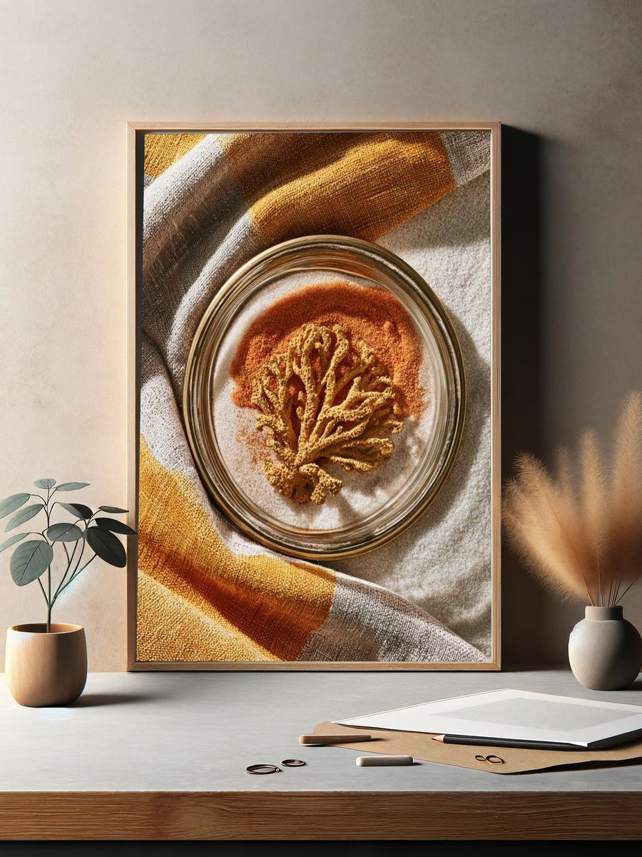 Autumn Textile Still Life Poster. — room view 2