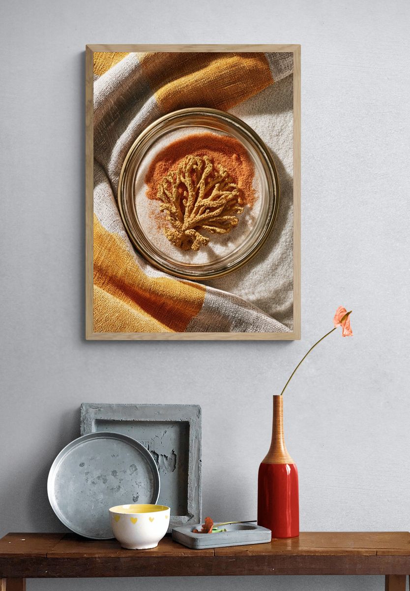 Autumn Textile Still Life Poster. — room view 3