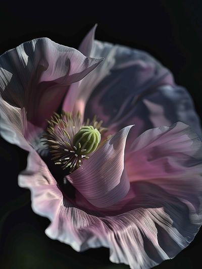 Abstract Poppy Bloom Print.