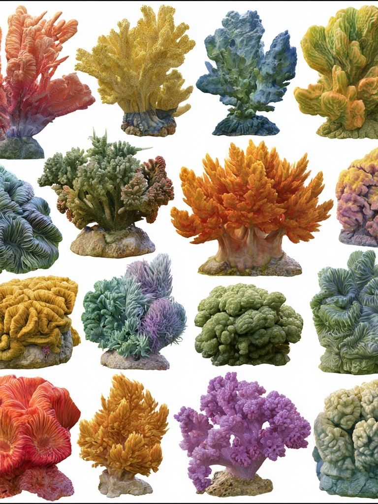 Colorful Coral Reef Illustration Poster. poster detail