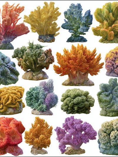 Colorful Coral Reef Illustration Poster. poster