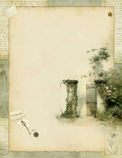 Vintage Garden Gate Poster.