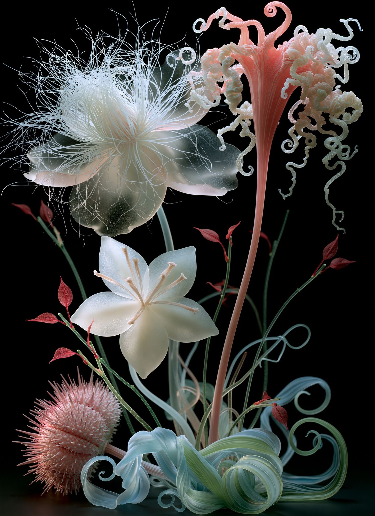Surreal Floral Bloom Print. poster — botanical art