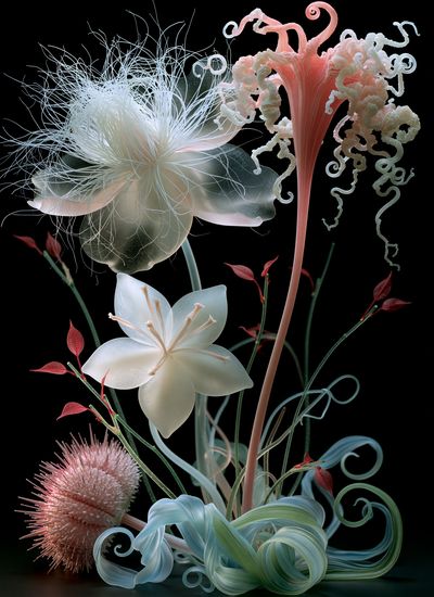 Surreal Floral Bloom Print.