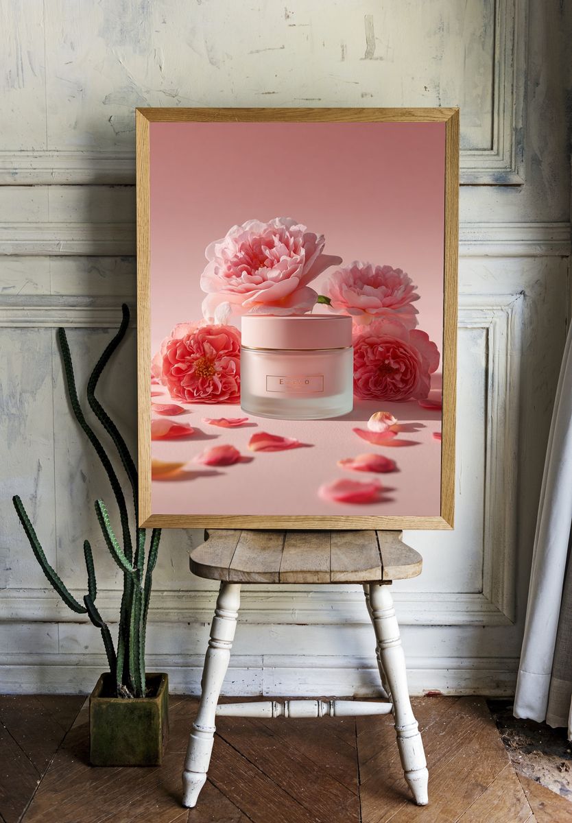 Pink Peony Still Life Poster. room preview