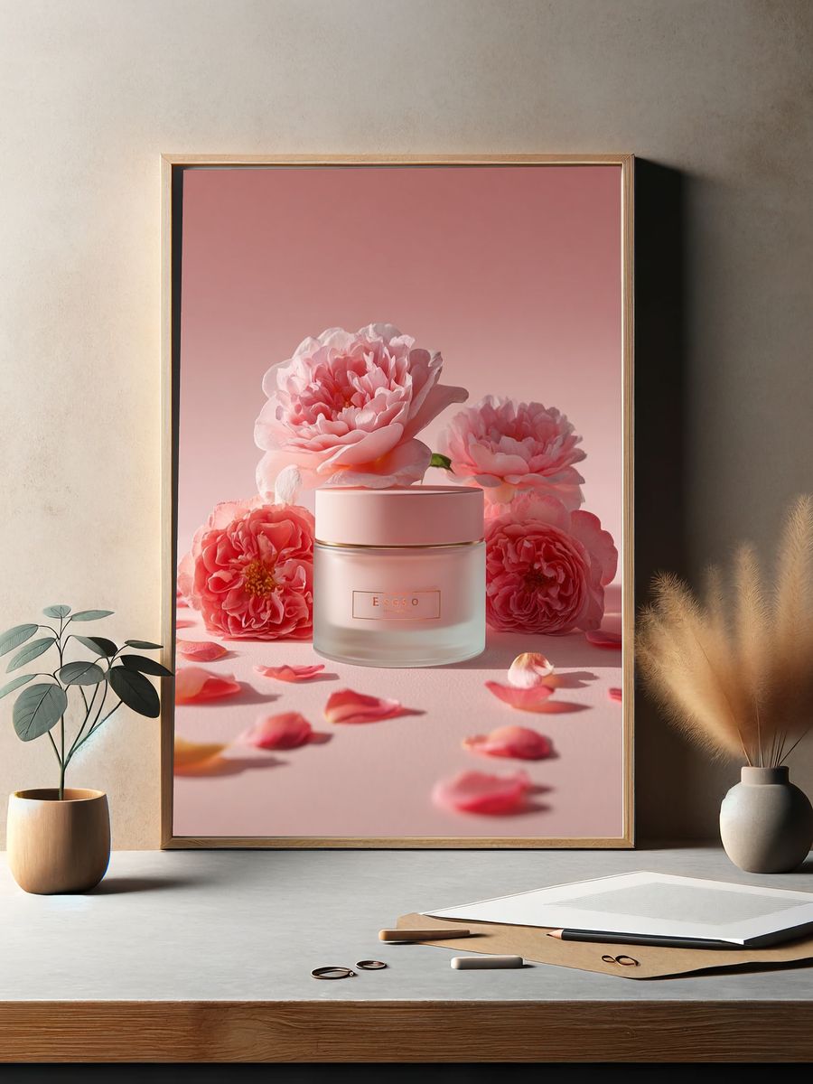 Pink Peony Still Life Poster. — room view 2