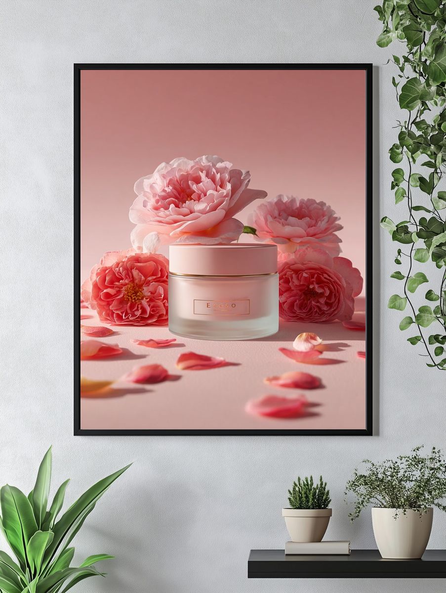 Pink Peony Still Life Poster. — room view 4