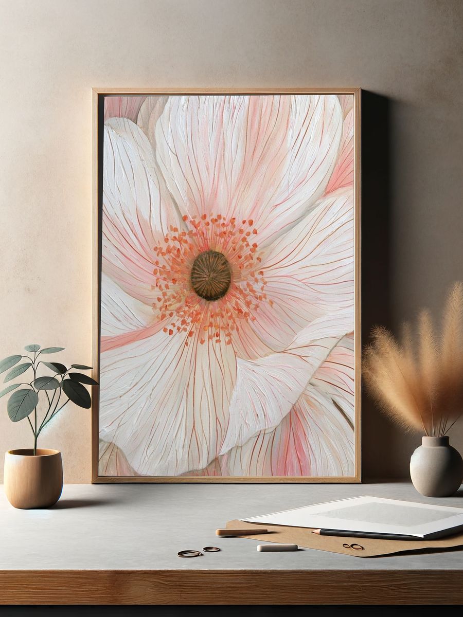 Blush Peony Bloom Print. — room view 2