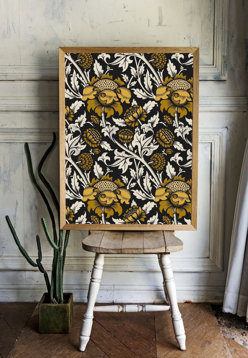 Vintage floral ornament seamless pattern. room preview
