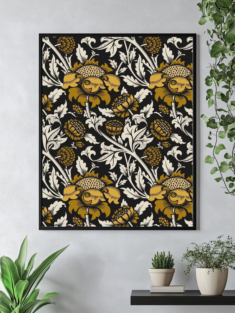 Vintage floral ornament seamless pattern. — room view 4