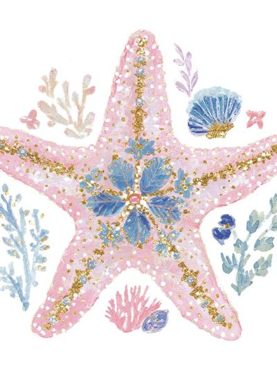 Pastel Starfish Watercolor Print.