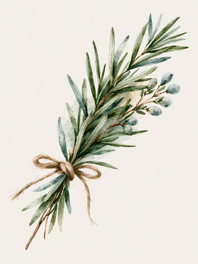 Eucalyptus Botanical Watercolor Poster.