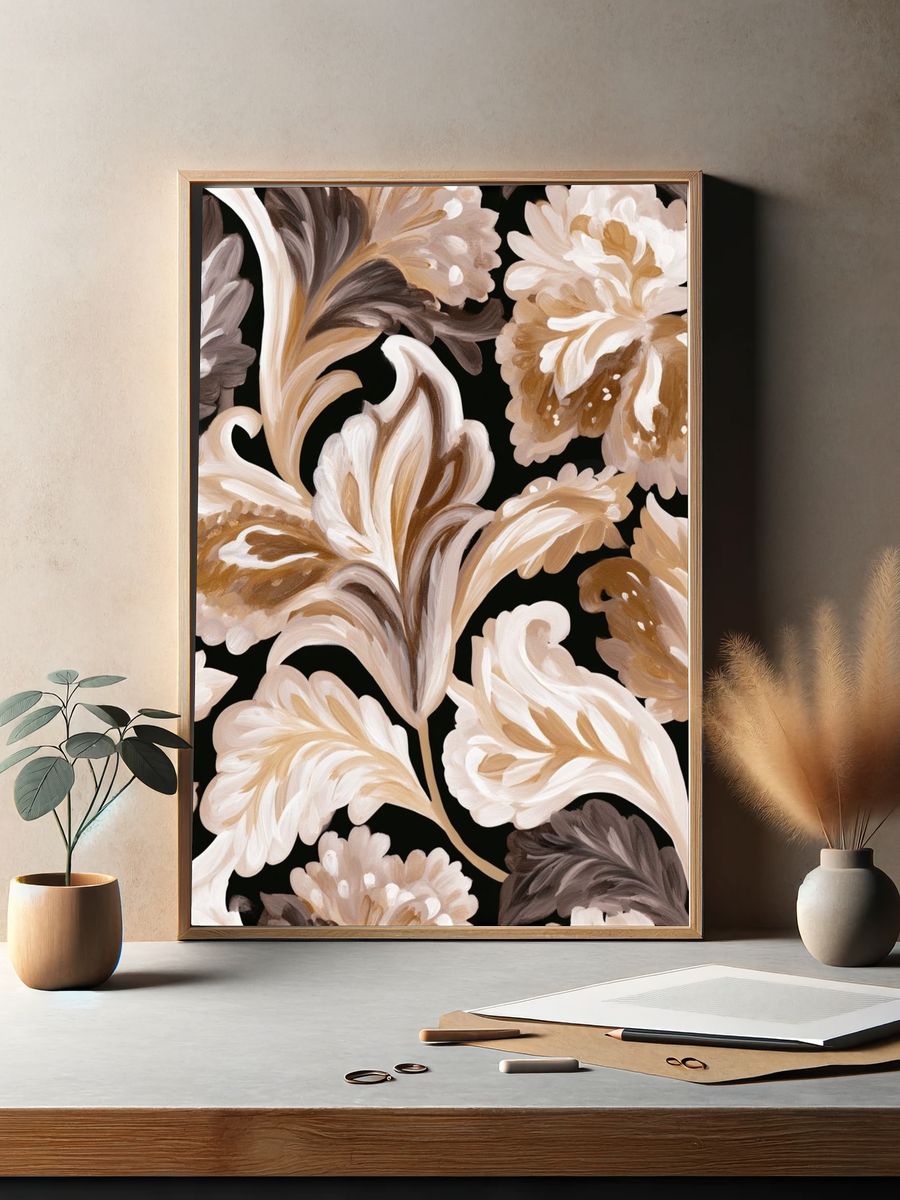 Botanical Floral Pattern Print. — room view 2