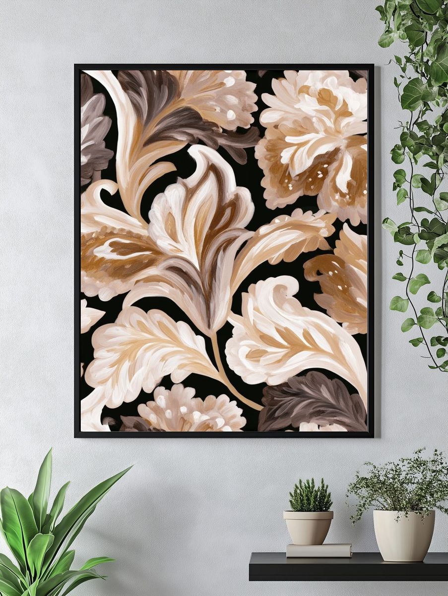 Botanical Floral Pattern Print. — room view 4