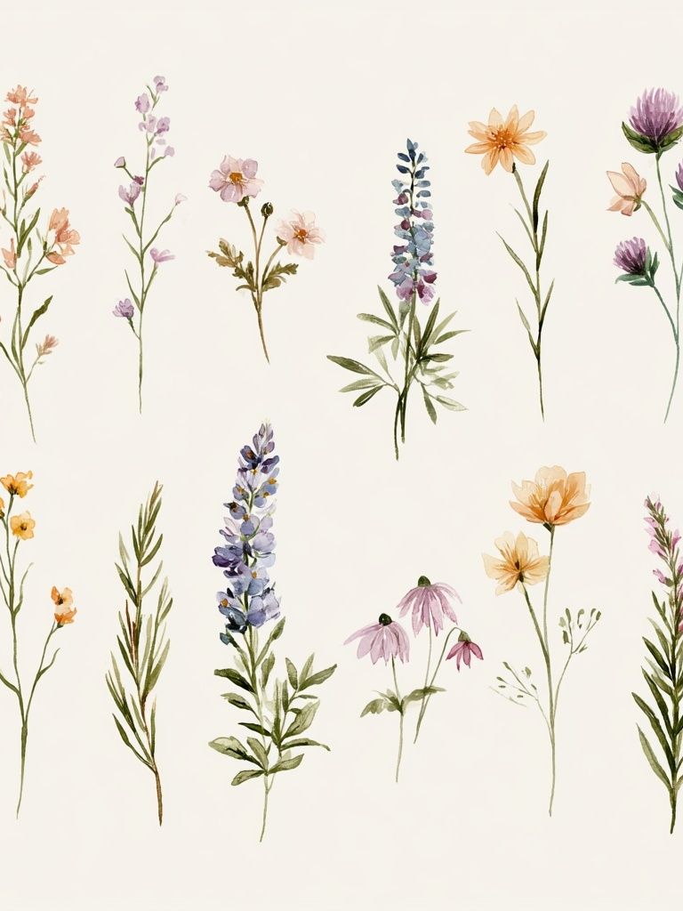 Wildflower Botanical Print. poster — botanical art