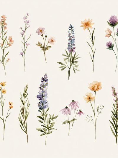 Wildflower Botanical Print.