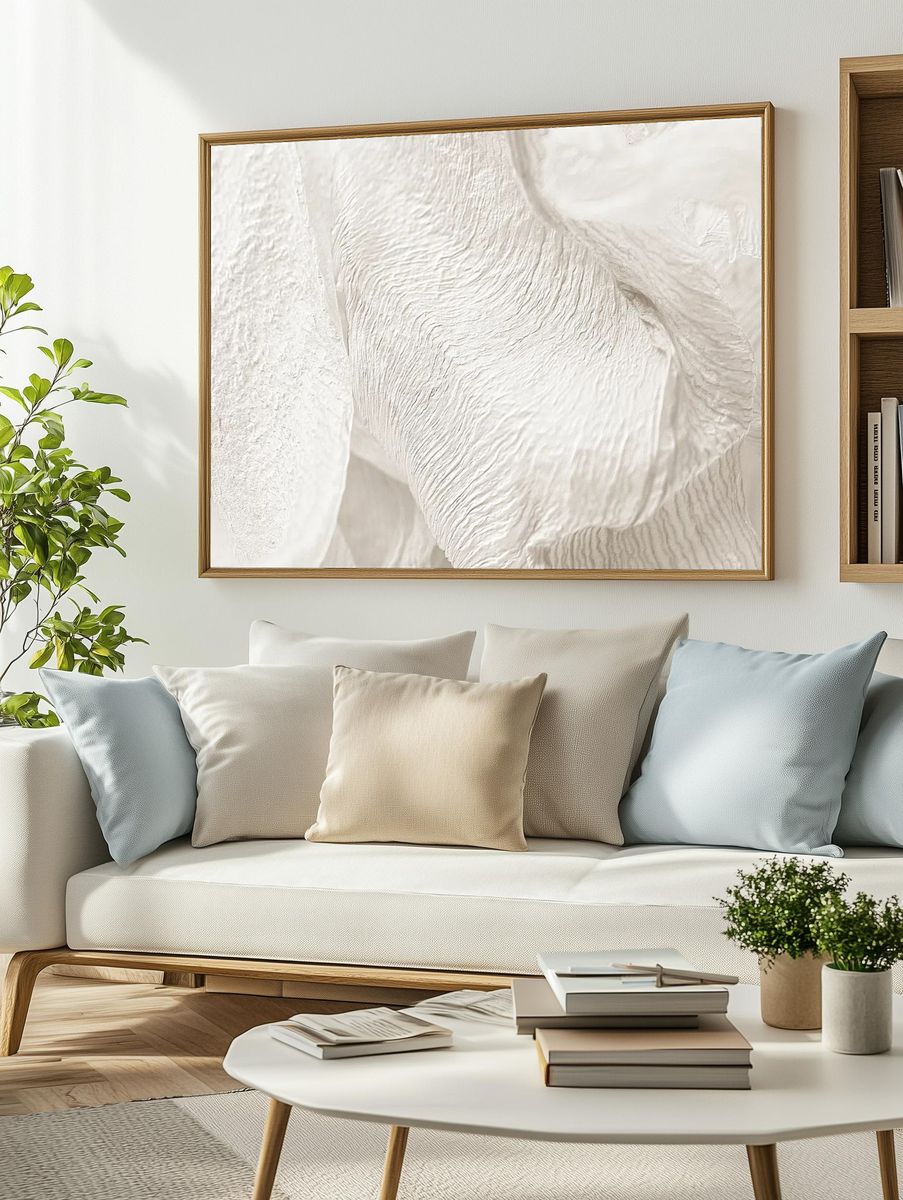 Dried lily leaf textured background. — room view 2