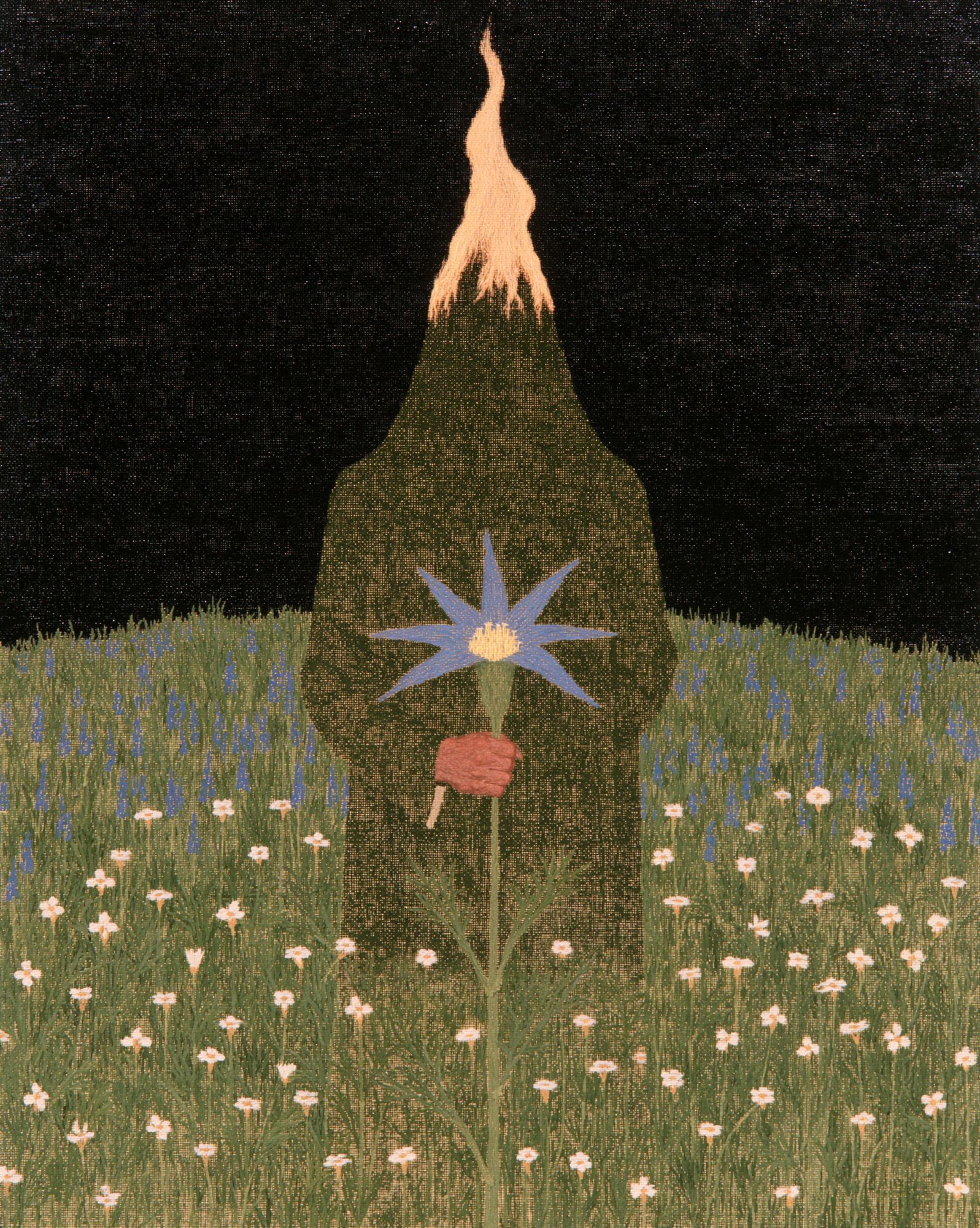 Floral Figure in Meadow Print. poster — botanical art