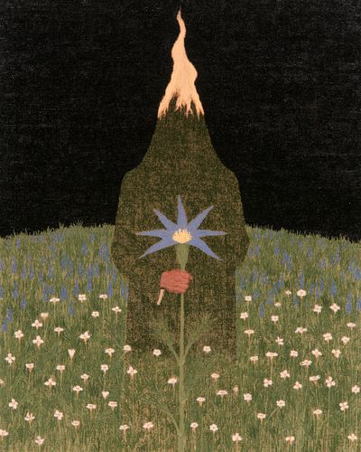 Floral Figure in Meadow Print.