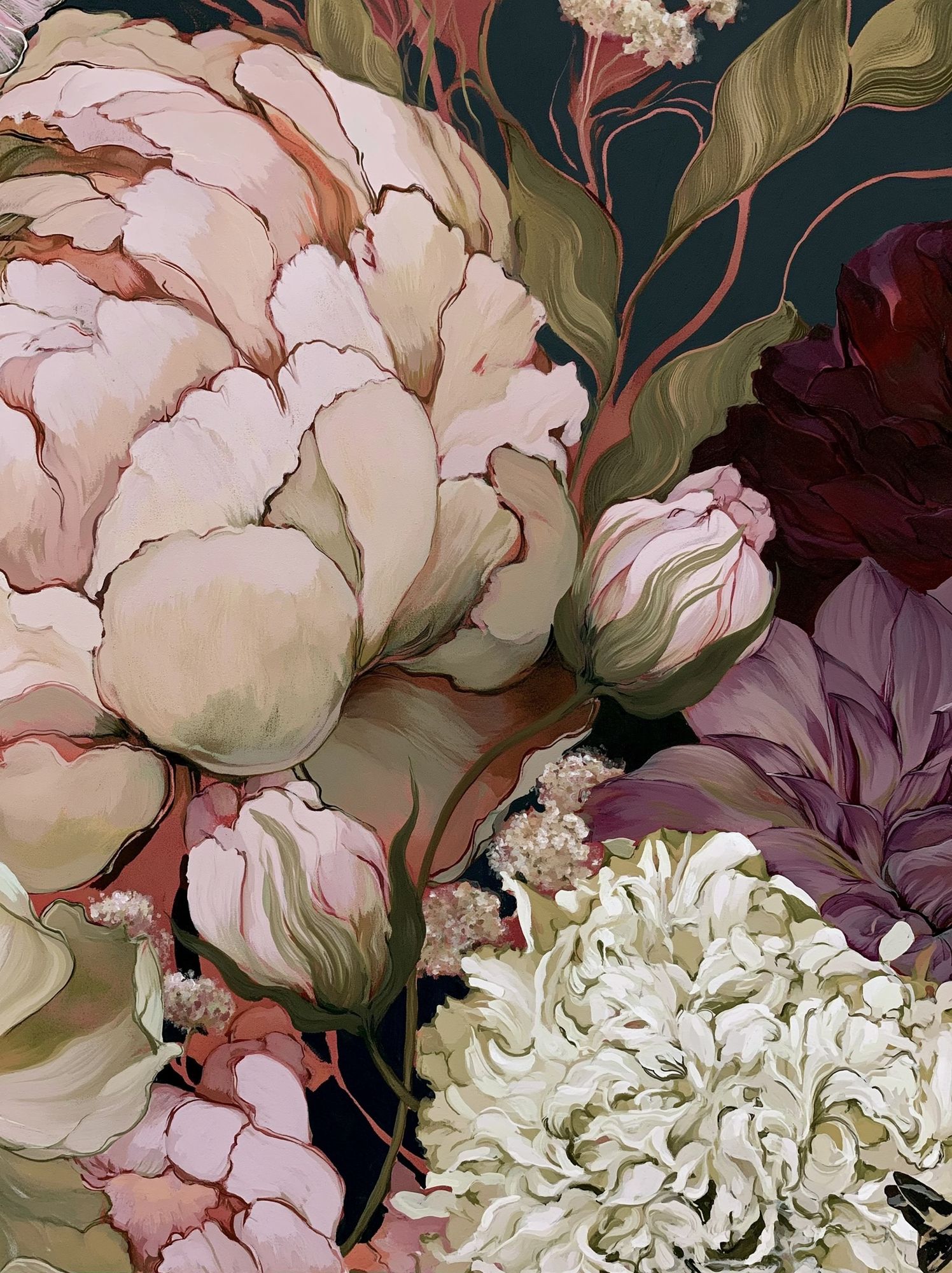 Peony Bloom Botanical Poster. poster detail
