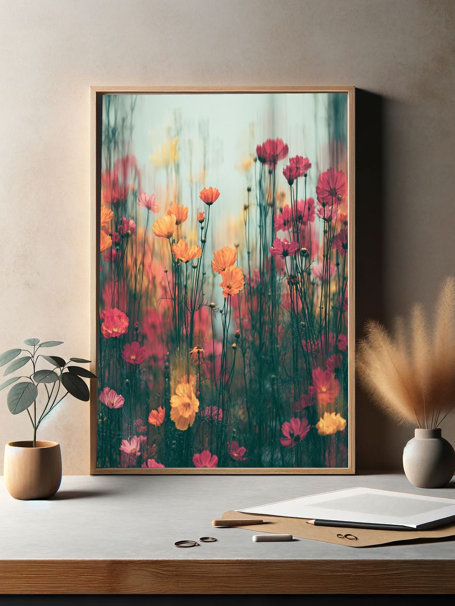 Dreamy Wildflower Meadow Print. — room view 2