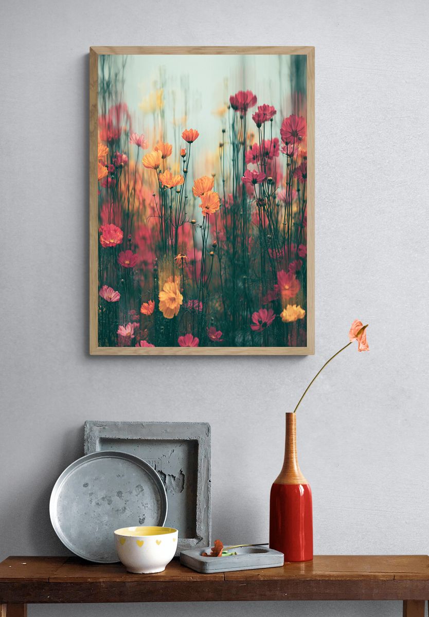 Dreamy Wildflower Meadow Print. — room view 3