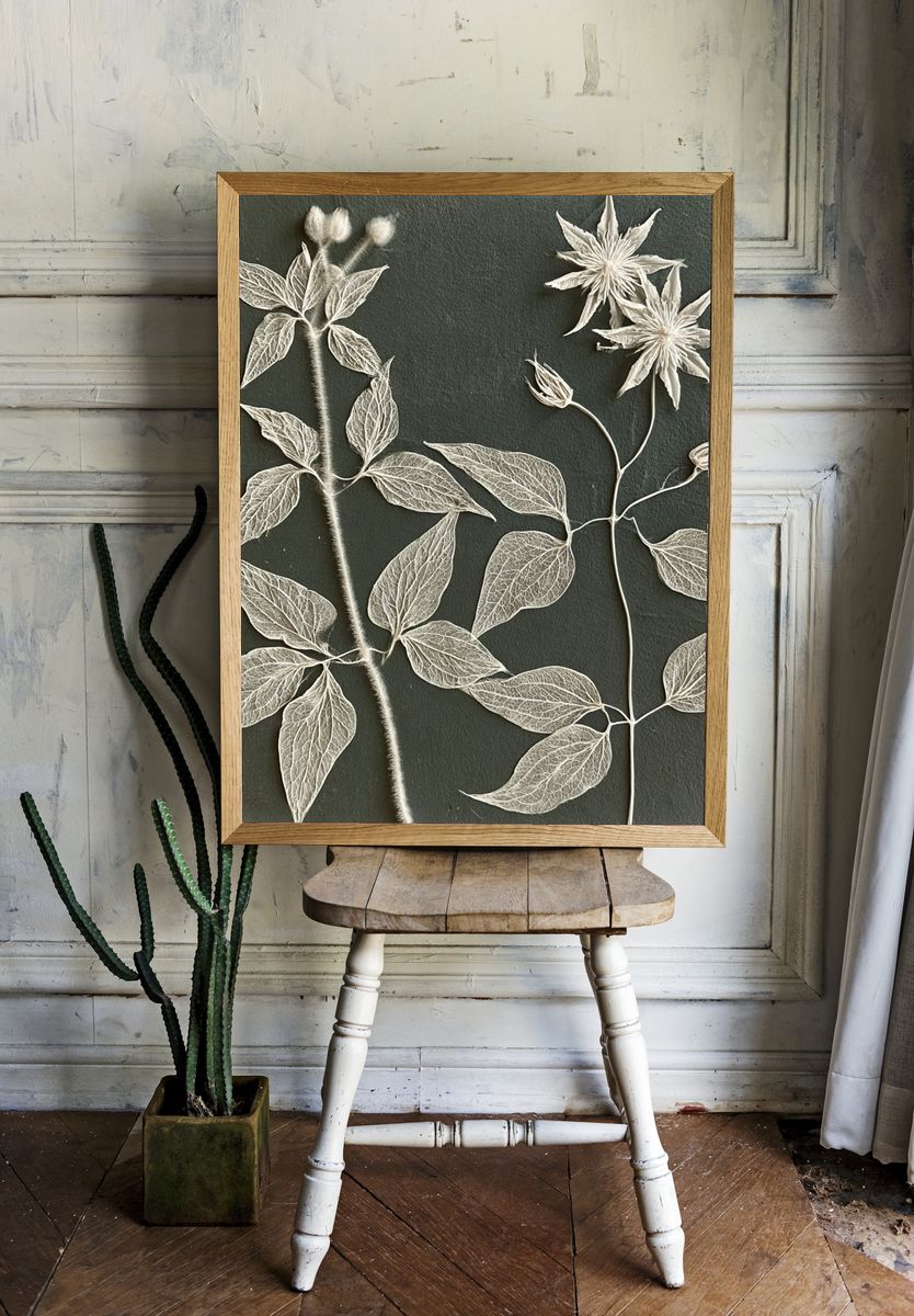 Pressed Botanical Leaves Print. — room view 1