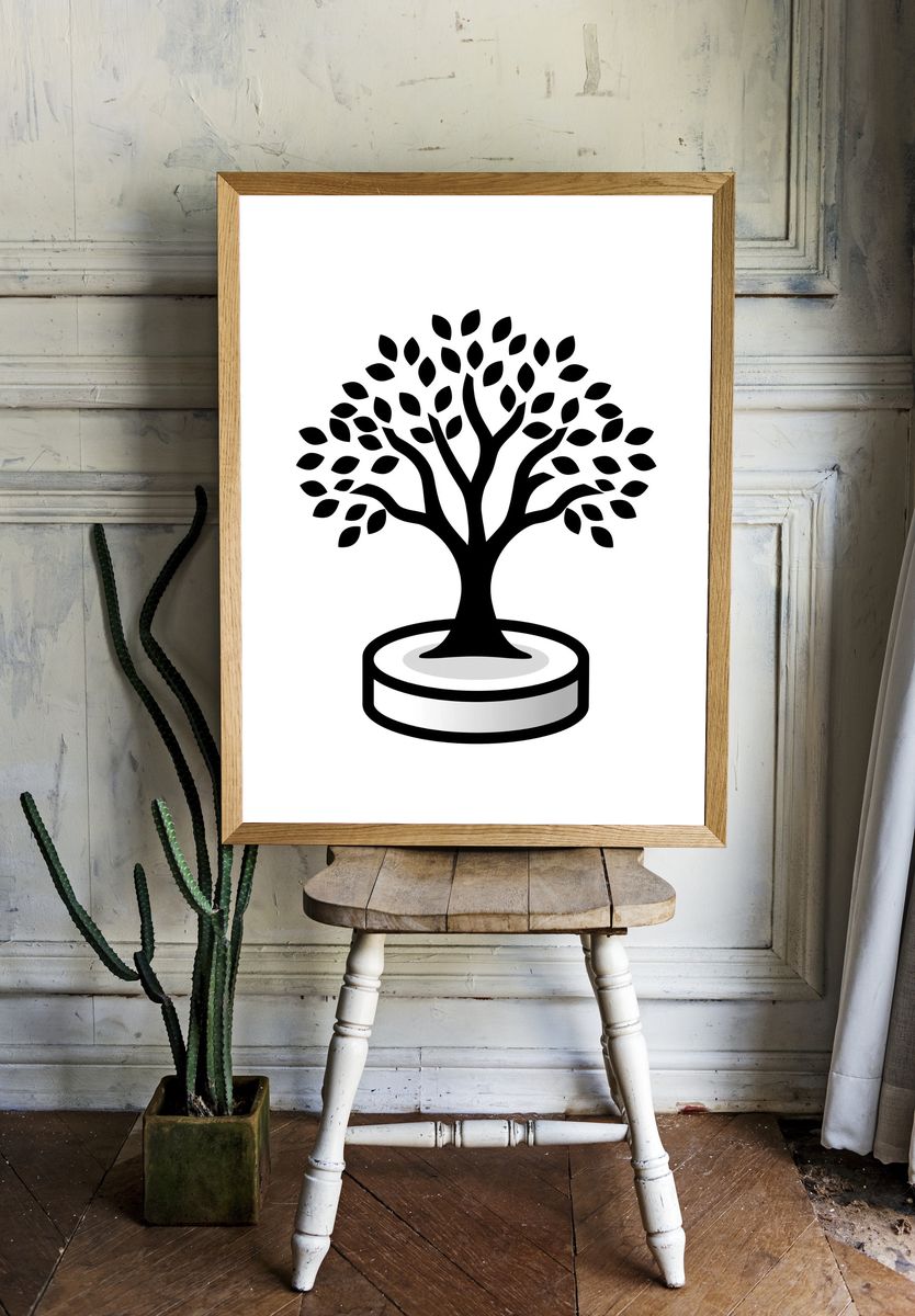 Tree of Life Minimalist Print. — room view 1
