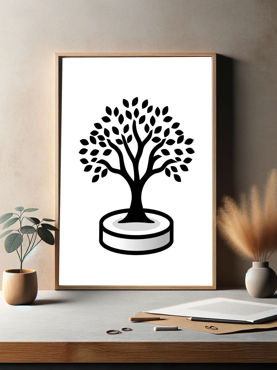 Tree of Life Minimalist Print. — room view 2