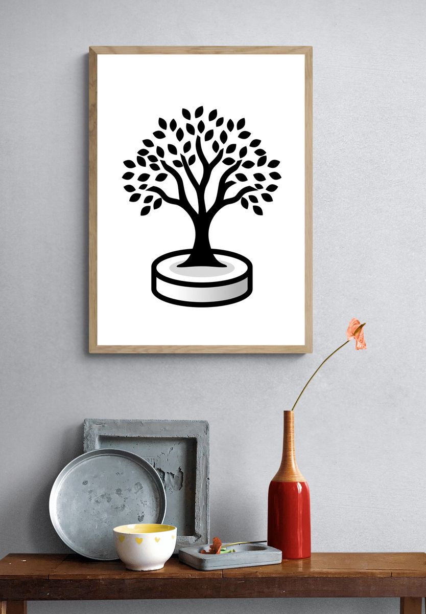Tree of Life Minimalist Print. — room view 3