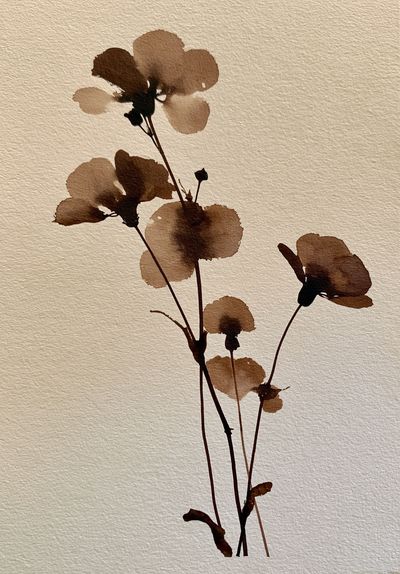 Pressed Botanical Silhouette Print.